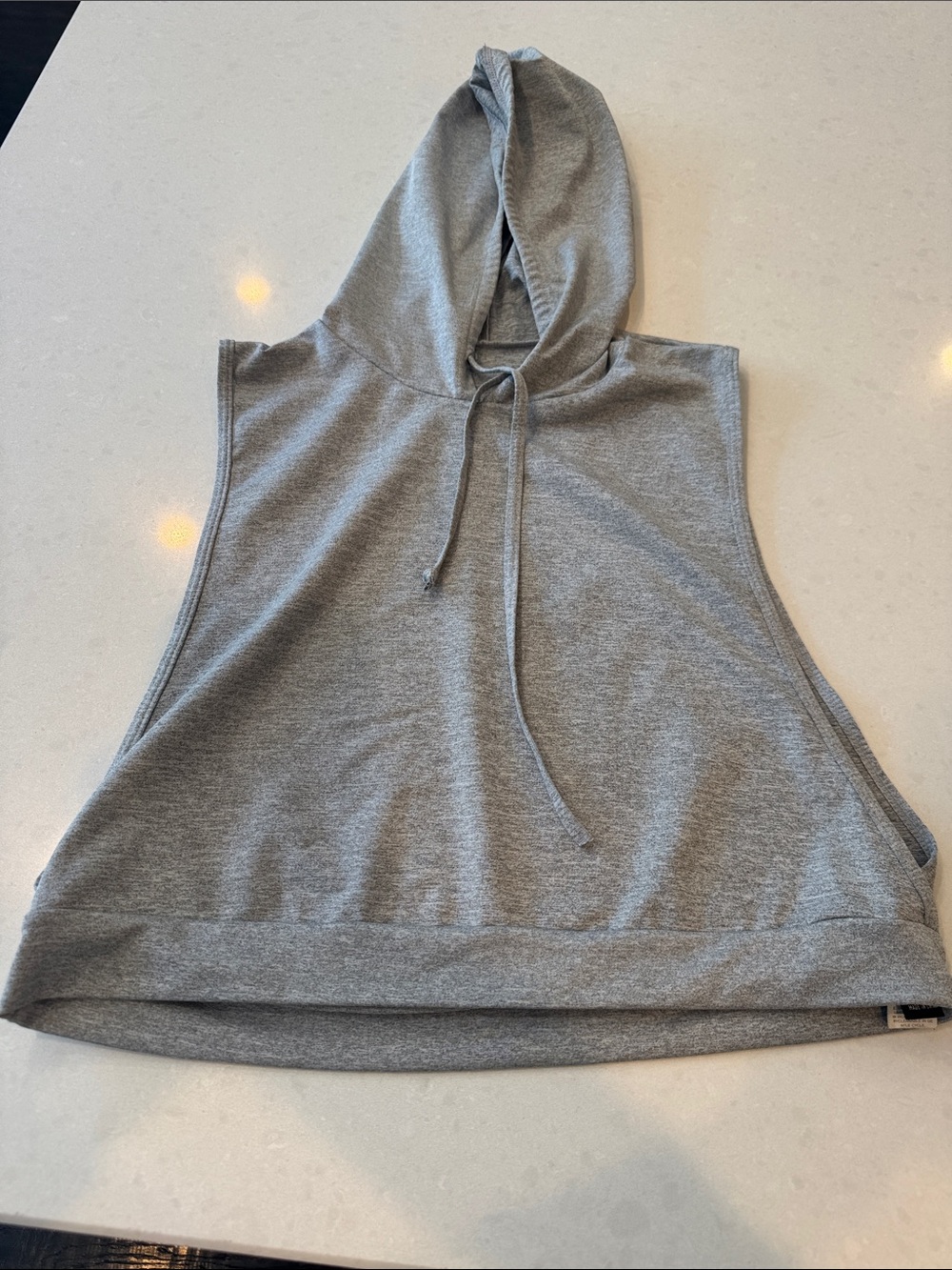 SHEIN Gray Sleeveless Hoodie Crop Tank fabric is amazing